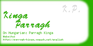 kinga parragh business card